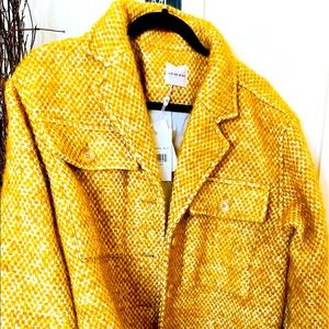 Anine Bing new with tags yellow gold wool jacket